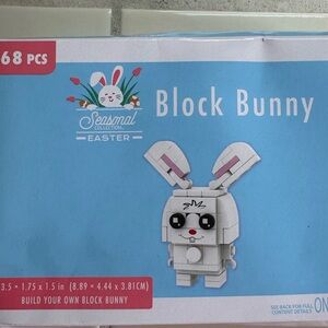 White Easter Block Bunny Building Set